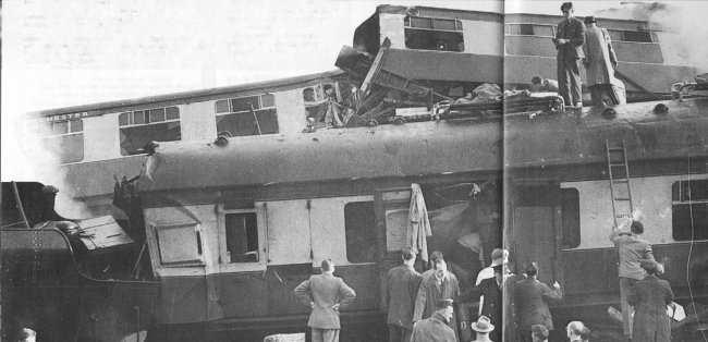 As a result 111 people died and 349 were injured, 45637 and 46202 travelled up onto, along and over the platform and landed