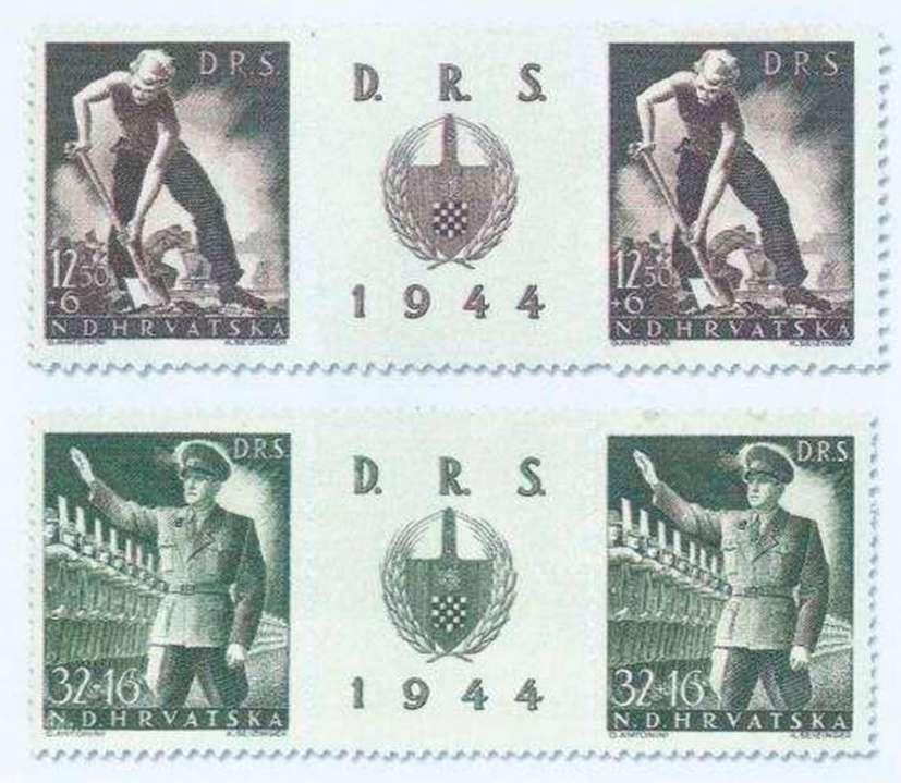 poštanska marka s gradskim grbom Zagreba i sa smotanom