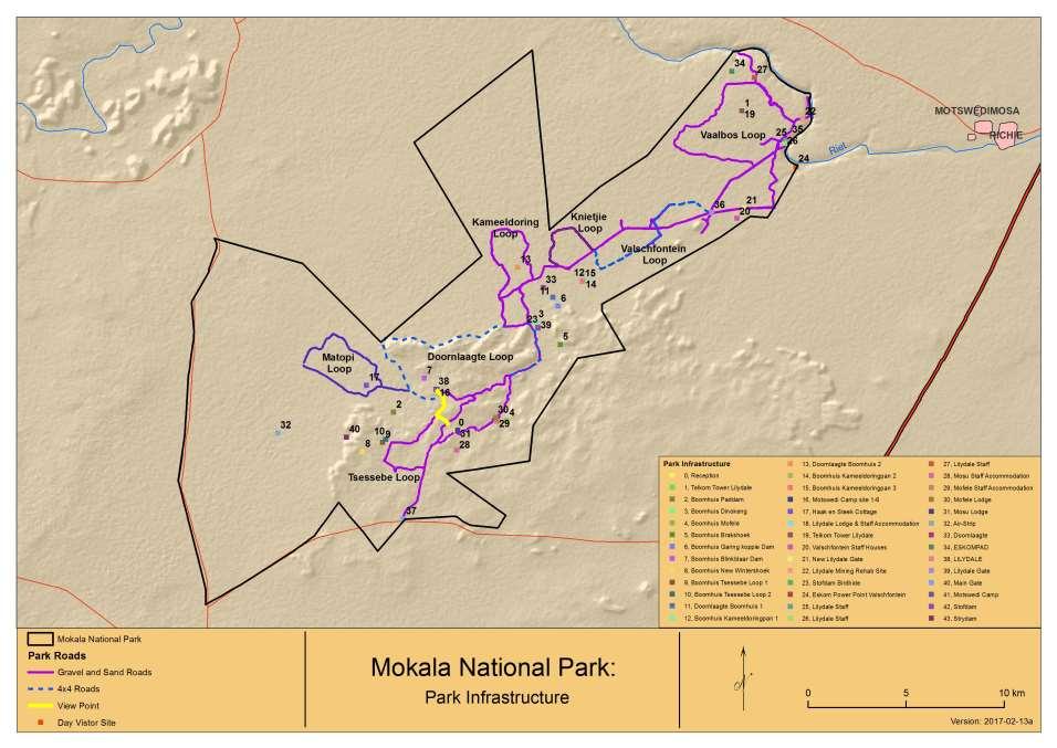 Map 7: Park infrastructure Mokala