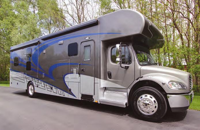 The Valencia s Freightliner S2RV chassis is specifically designed for motorhome use (right).