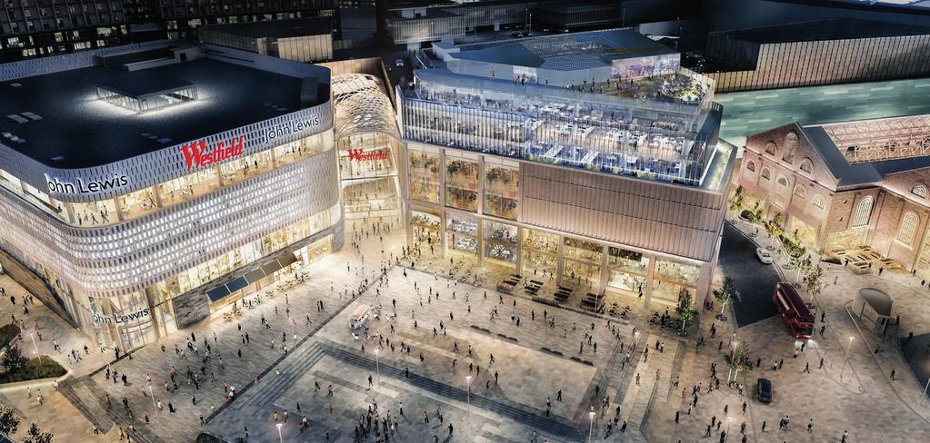 17 WESTFIELD LONDON EXPANSION, LONDON, UK Presented by: Westfield Europe Planned opening date: March 2018 241,548 SQ M 450 STORES 5,500 SPACES Construction of the 600m ( 655m) retail expansion of
