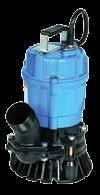 89 Tsurumi Electric Submersible Pumps Single-phase agitator pumps suspend solids when pumping sand and debris.