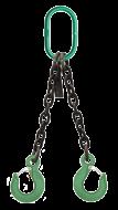 Standard sling configurations consist of chain branches which are affixed on one end to a master link or ring with some type of attachment,usually a hook, affixed to the