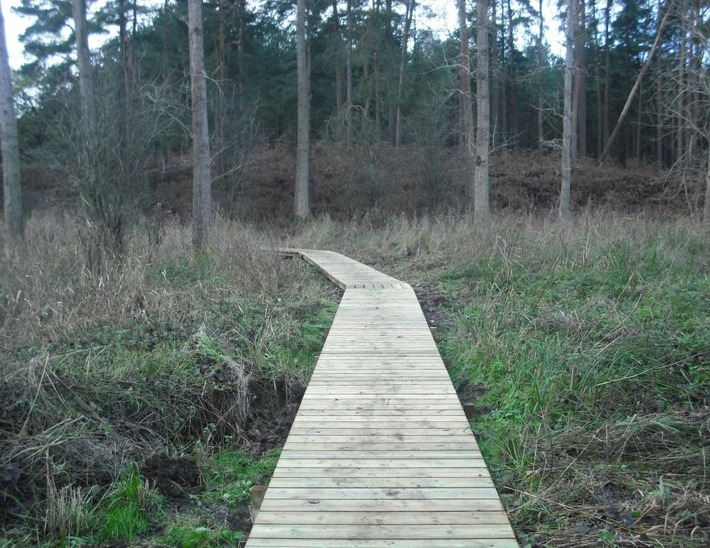 Steps and a hand rail were installed on the boardwalk in order to improve access to the Croxton Staunch bridge at two mile bottom.