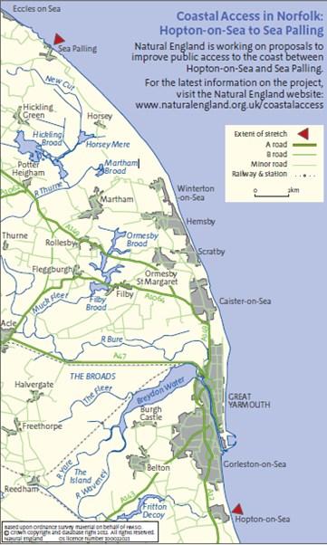 COASTAL ACCESS by Russell Wilson: Following a meeting with Great Yarmouth Borough Council, where we discussed coastal