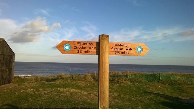 Whilst we were out we checked on the circular walk created in the Winterton area, again delivered under the Explore more