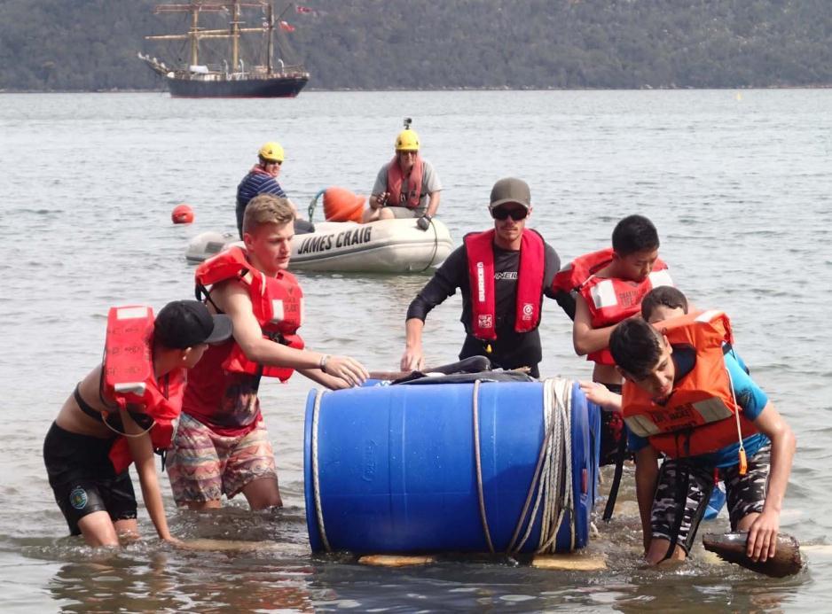 to build a raft that could hold at least five people.