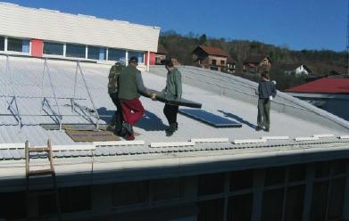 A fully functional system was installed on the school building, donated for future use as a demonstration system.