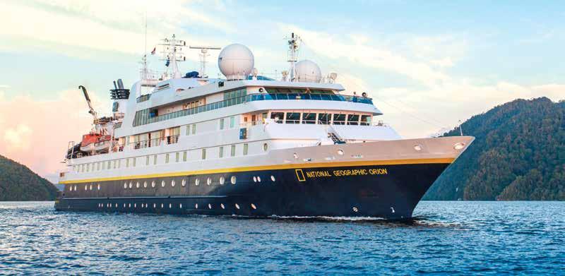 National Geographic Orion The state-of-the-art National Geographic Orion is the newest addition to the Lindblad-National Geographic fleet.