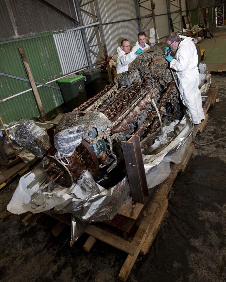 Spitfire recovered to Point Cook SPITFIRE NEWS (Provided by Gary Walsh Point Cook RAAF Museum Registrar) Around April this year saw the arrival from France of artefacts recovered from the crash site