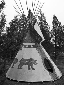 If your tipi is full of wrinkles at the top but has none at the bottom you have probably spread the tripod poles out too wide. It is also likely that your Lift Pole Flap has slid down the Lift Pole.