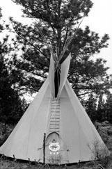 By creating a partial vacuum between the two smoke flaps smoke is encouraged to rise to the top of the tipi cone.