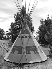 The following photographs assume that your tipi door hole is facing east. The prevailing winds are usually from the west and south.