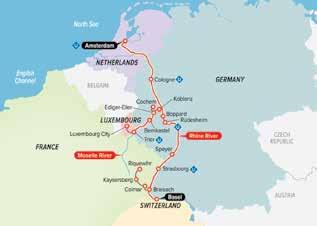 Full day tour into the Swiss Alps (Lucerne & Mt Titlis) Private transfers between airport, hotel and port Prices are per person, twin share from Departure from Australia Stateroom Stateroom with