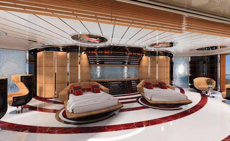 Owner s Stateroom exotic wood and