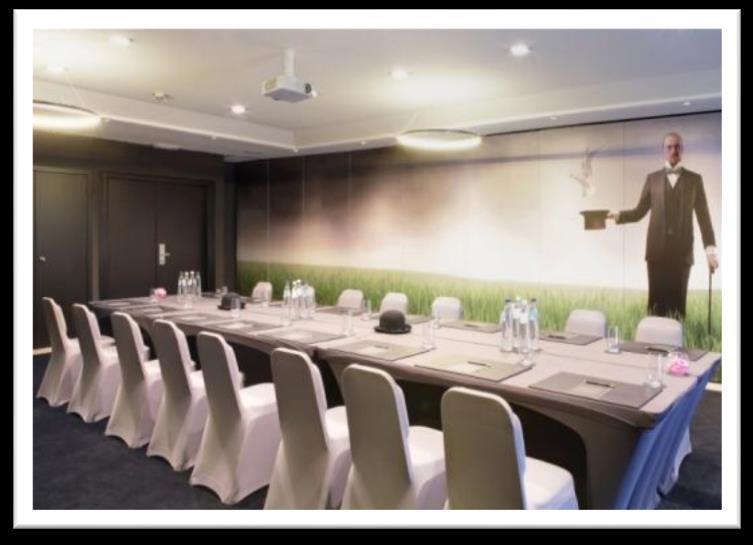 Rate Delegate package: video projector integrated, screen, flipchart