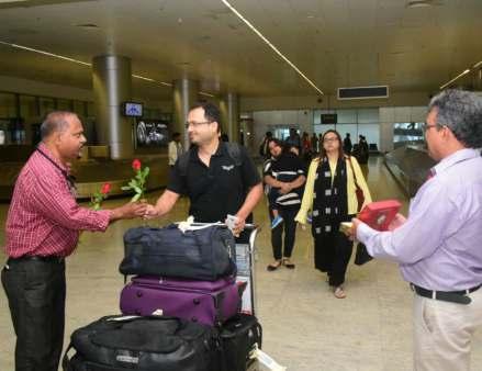 A total of 519 foreign tourists arrived from Russia at the Goa airport, Dabolim and were accorded a