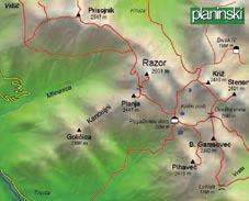 Razor, 2601 m Irena Mušič Med velikane Julijskih Alp z nadmorsko višino 2601 meter nedvomno spada tudi Razor.