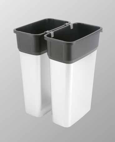The GEO range is available in two sizes with a choice of lids (handle, paper or colour coded can) for waste separation.