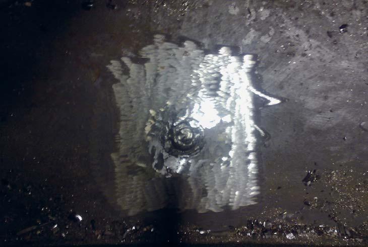 The corroded area was then cleaned from the inside of the vessel and filled with clad welding.