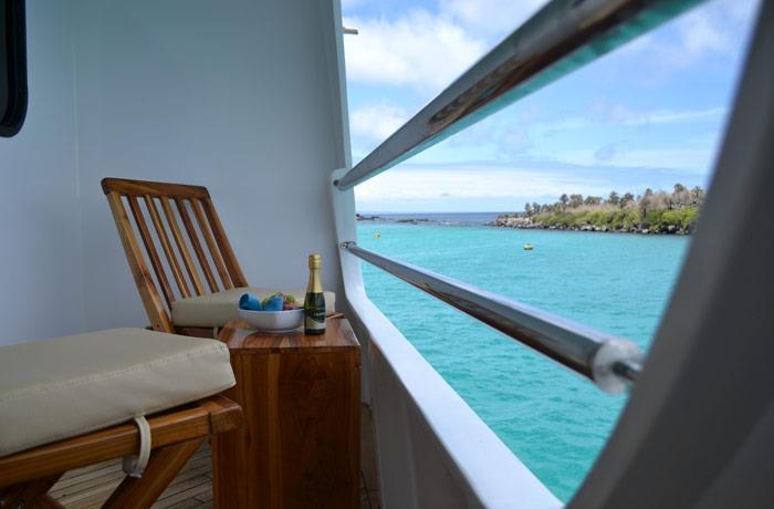 balcony for each of the spacious staterooms. Kayaks are also available for use.