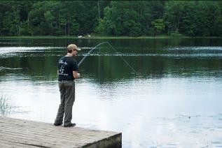 Fishing Opportunities at Camp Phillips With access to 6 clear lakes (five private and one public), Camp Phillips provides many opportunities for beginners and pros alike to experience rustic Northern