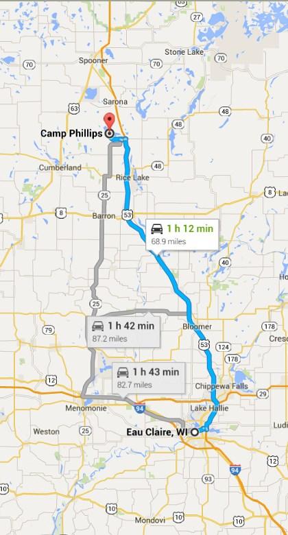 Directions to L.E. Phillips Scout Reservation L. E.