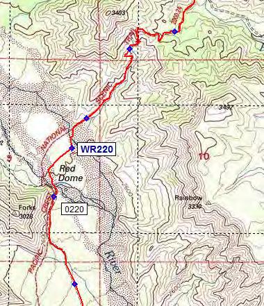 6-2208 ft 0220 - Whitewater Creek - mi 220.