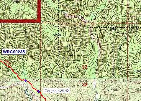 7-7371 ft 240 - Mission Creek Trail Camp spring, parking, campsites, PCT