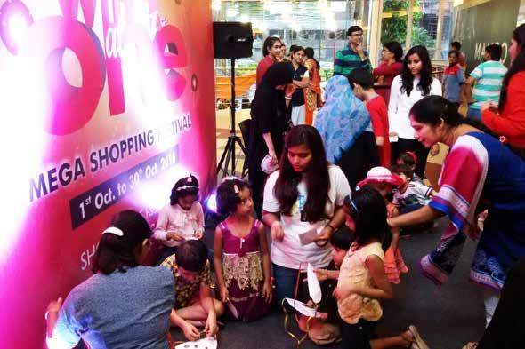 shopping festival entertained customers with