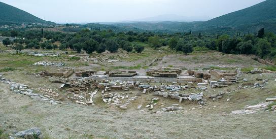 Fig. 11: The theatre before the restoration. From then to now... The first excavations in ancient Messene were conducted in 1895 by the archaeologist and later politician Themistocles Sofoulis.