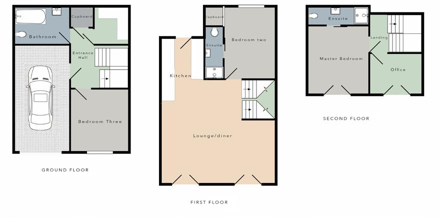 HOUSE 1 Living/Kitchen Area (max) 4.4m x 8.3m/ 14 4 x 27 2 Master Bedroom 4.4m x 4.1m/ 14 4 x 13 4 Bedroom 2 3.2m x 4.