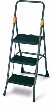 prevent folding Engineering grade plastic with non-skid tread Durable tubular steel frame Wide stance with non-slip rubber tips on front legs; large stabilizing non-slip feet on back legs forms hand