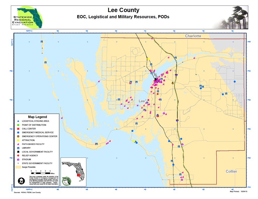 Map IVE-8: EOCs, Logistical and