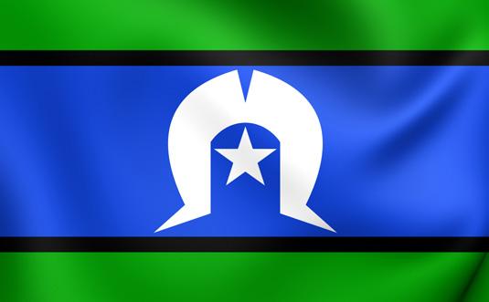 Torres Strait Islander Flag Designed by Bernard Namok of Thursday Island The flag is emblazoned with a white Dhari (headdress) which is a symbol of Torres Strait