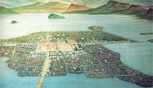 Site of Tenochtitlan 1500 1600 Because of its location on an old lake-bed, Mexico City has settlement issues affecting many of its older buildings (image