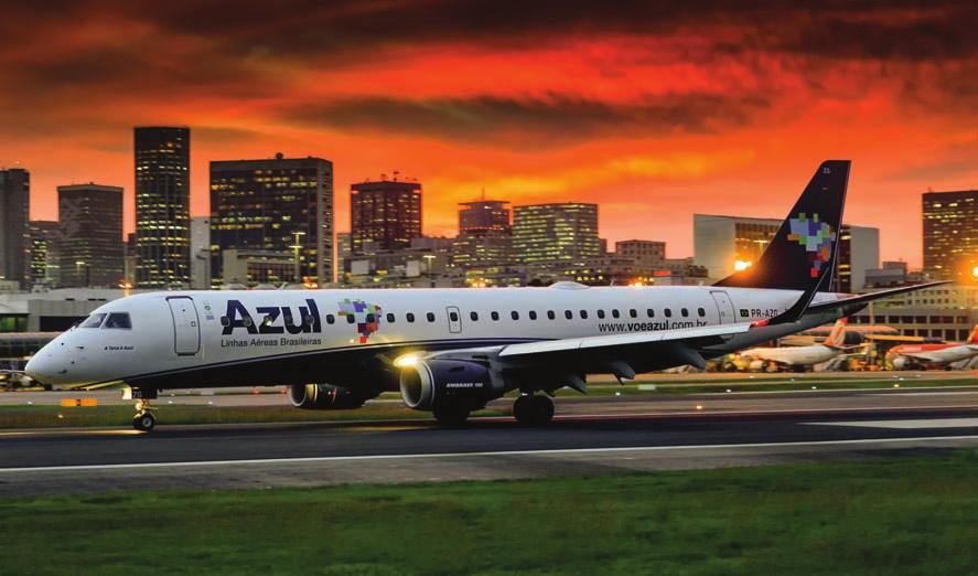 Brazilian carrier Azul has 56 of Embraer s E-Jet-family aircraft in operation with a further 20 of the regional types on order embraer e-jet family The E-Jet family is arguably the recent success