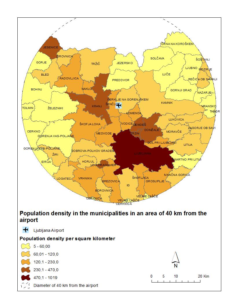Population density in the