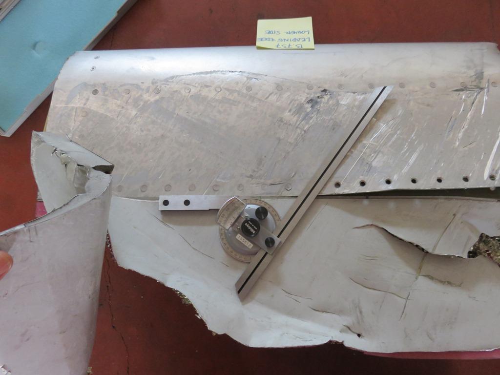 Figure 6: Part of slat number 1 recovered from the runway 1.12.
