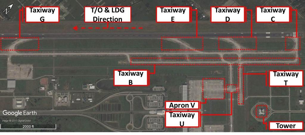 Figure 1: The aerodrome layout At 0357 UTC, the JT197 pilot reported to the Medan Tower controller that the aircraft has established the localizer of Instrument Landing System (ILS) runway 23.