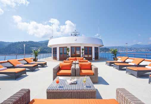 Sun deck Standard Suite Panorama Lounge Your Day to Day Life Onboard Onboard the MS Caledonian Sky, you will not find endless entertainment, round the clock buffets and the people management which is