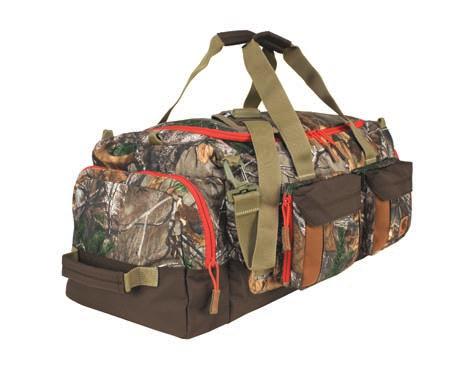 RUGGED OUTDOORS Hunt Duffel Bag 300203 Main body Quiet Trak Tricot and rugged Poly mapped at high abrasion