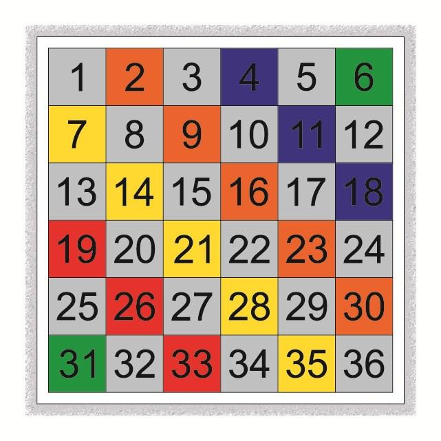Number Board 1-25 Solid Panels Number Board 1-25