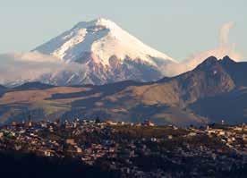 ntiago nzón Monday, July 3 U.S. / Quito Depart the U.S. on a flight to Quito, Ecuador. Nestled in a high Andean valley 9,350 feet above sea level, Quito is just 14 miles south of the equator.