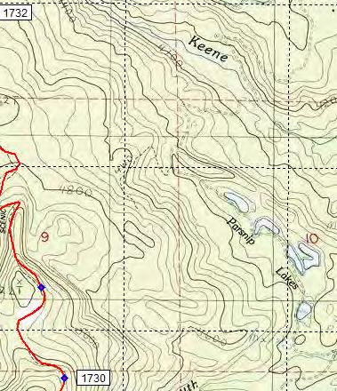 8 mile side trail that is 4/10 mile shorter than road walking Hwy 66: -At PCT mile 1732.