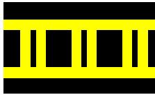 A vehicle operator must not cross from the solid-line side of the marking without first obtaining clearance.