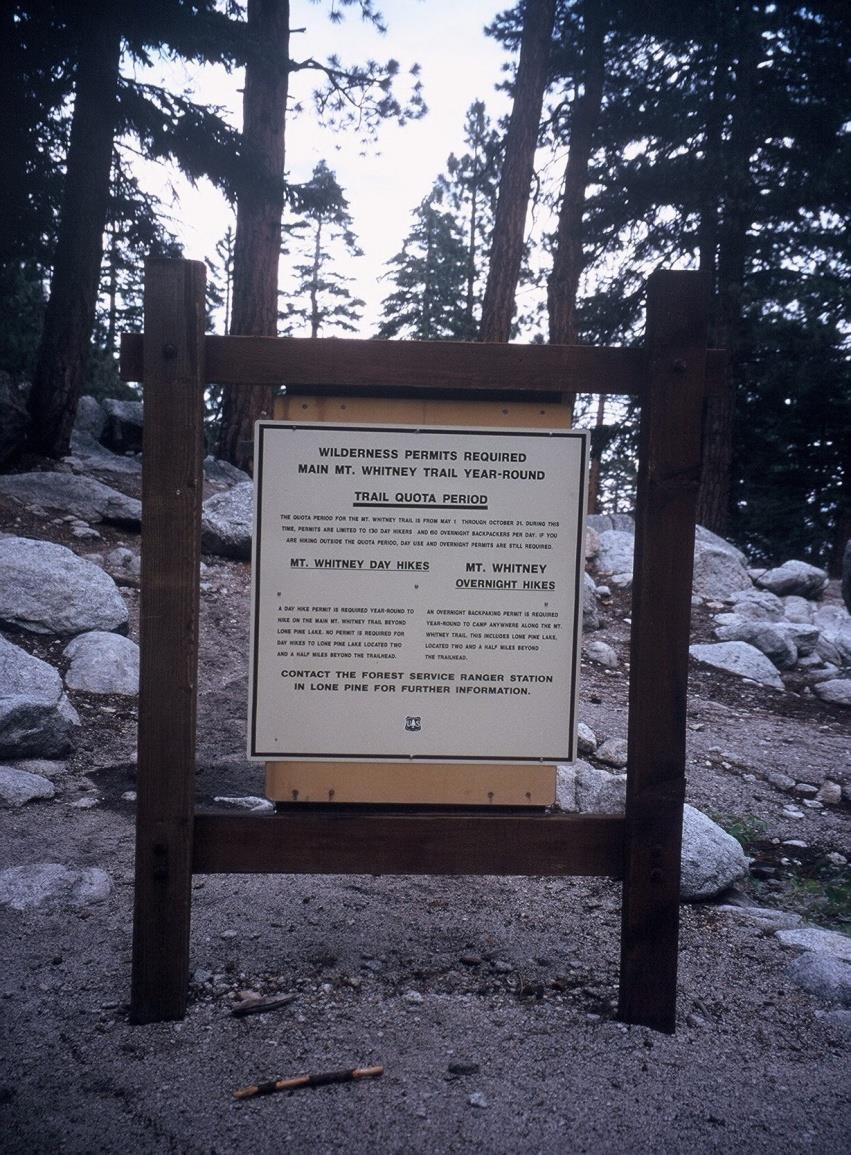 Plan Ahead & Prepare Trail signage offers valuable information Read & Be