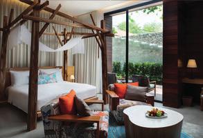 HOT SPOTS ESSENTIALS SO SOFITEL HUAHIN A favorite of design-savvy Bangkokians, the resort stands out from the pack with its maze of natural stone courtyards and walkways, while the largest marble