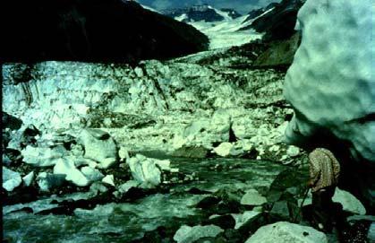 This water flows underneath the glacier and assists erosion by removing erosional products,