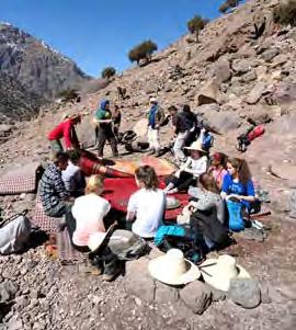 voices of Experience As you recline on the roof-top terraces of Kasbah du Toubkal you could imagine that the luxurious rugs, luscious traditional foods, heat and sweat of the relaxing hammam had